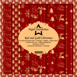 Papier Dixi - Red and Gold Christmas - zestaw